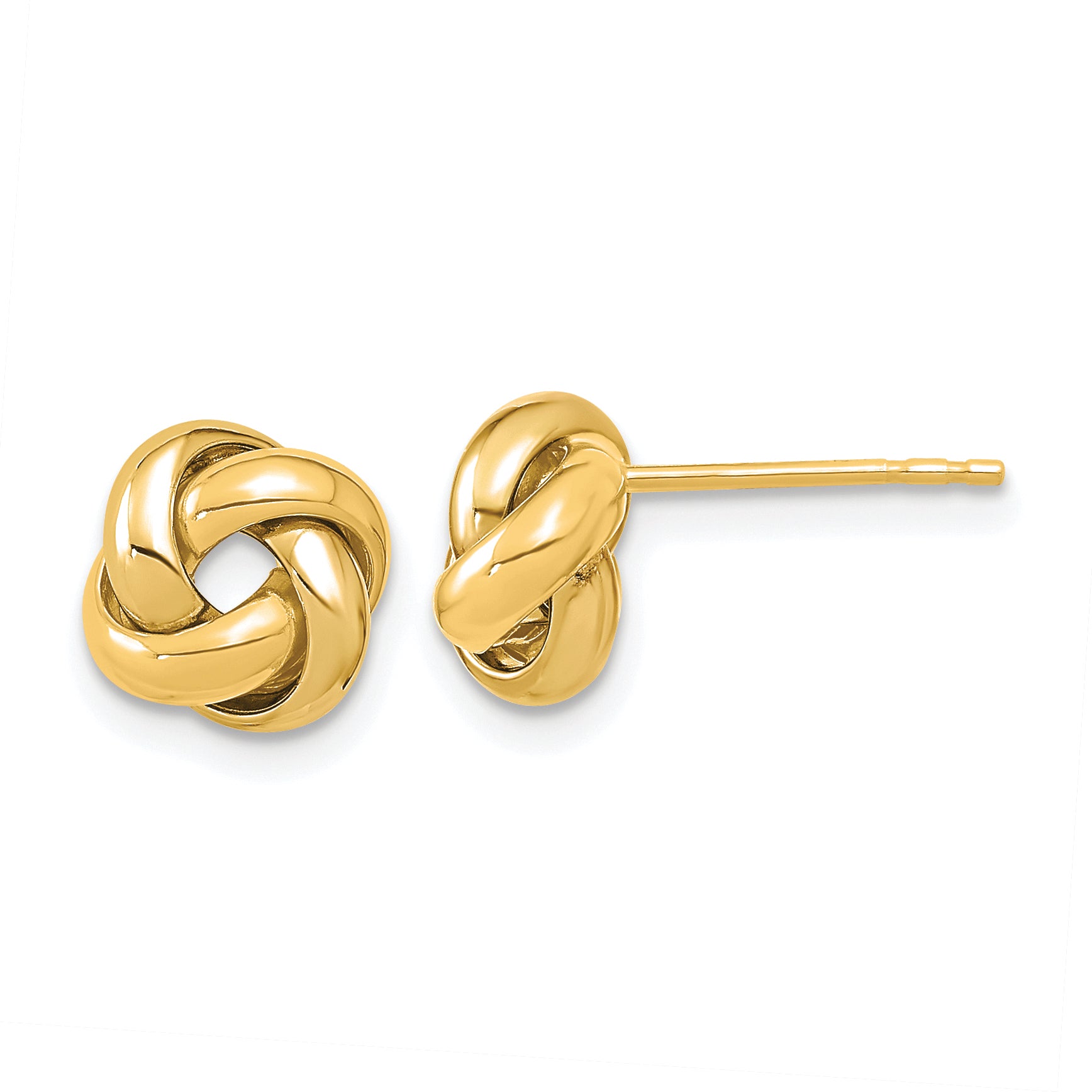 14K Polished Love Knot Post Earrings