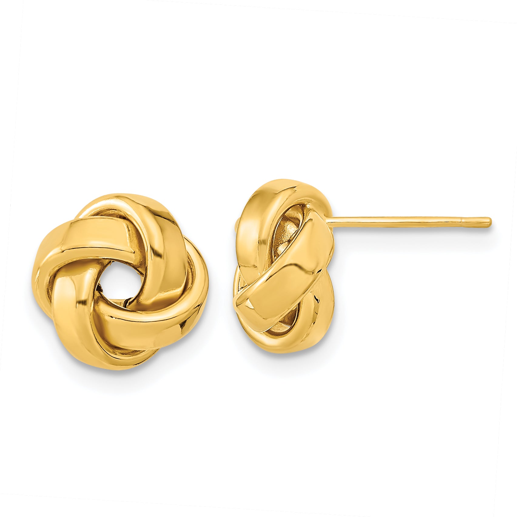 14k Polished Love Knot Post Earrings