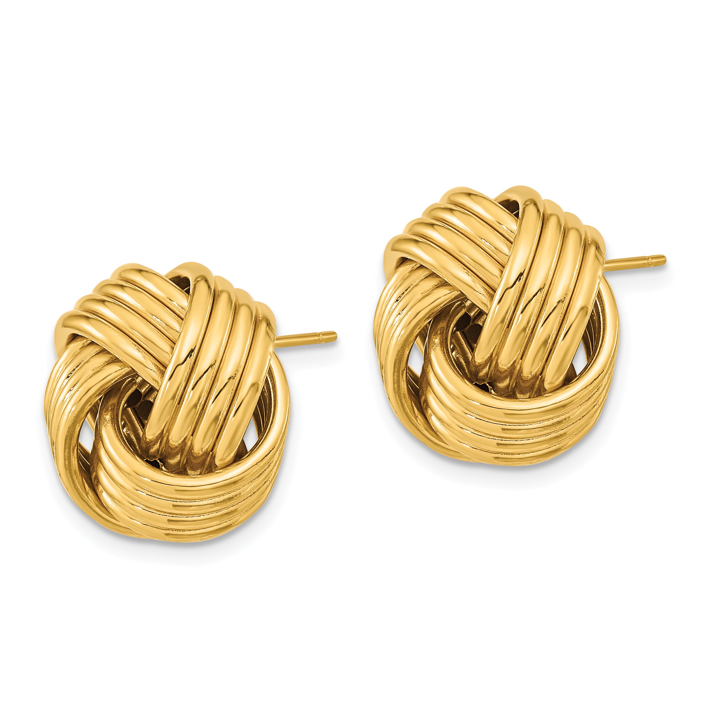 14k Polished Love Knot Post Earrings