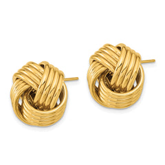 14k Polished Love Knot Post Earrings