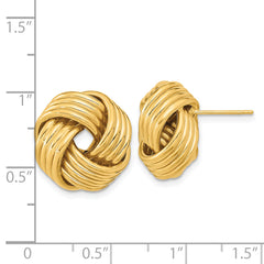 14k Polished Love Knot Post Earrings