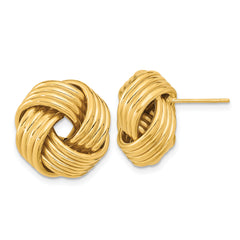 14k Polished Love Knot Post Earrings