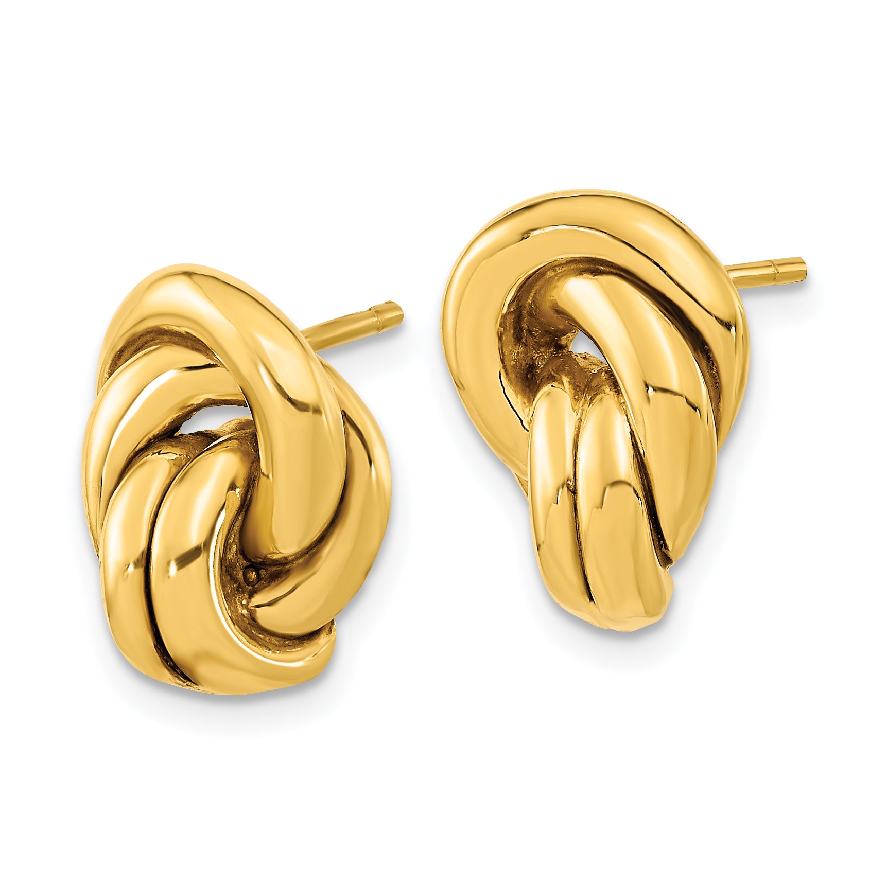 14k Polished Love Knot Hollow Post Earrings