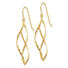 14K Twisted Dangle Earrings