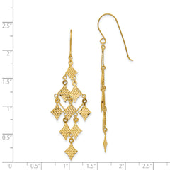 14k Diamond-cut Chandelier Earrings