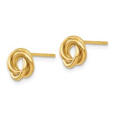 14K Polished Knot Post Earrings