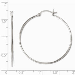 Leslie's Sterling Silver Polished Hinged Hoop Earrings