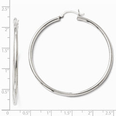 Leslie's Sterling Silver Polished Hinged Hoop Earrings