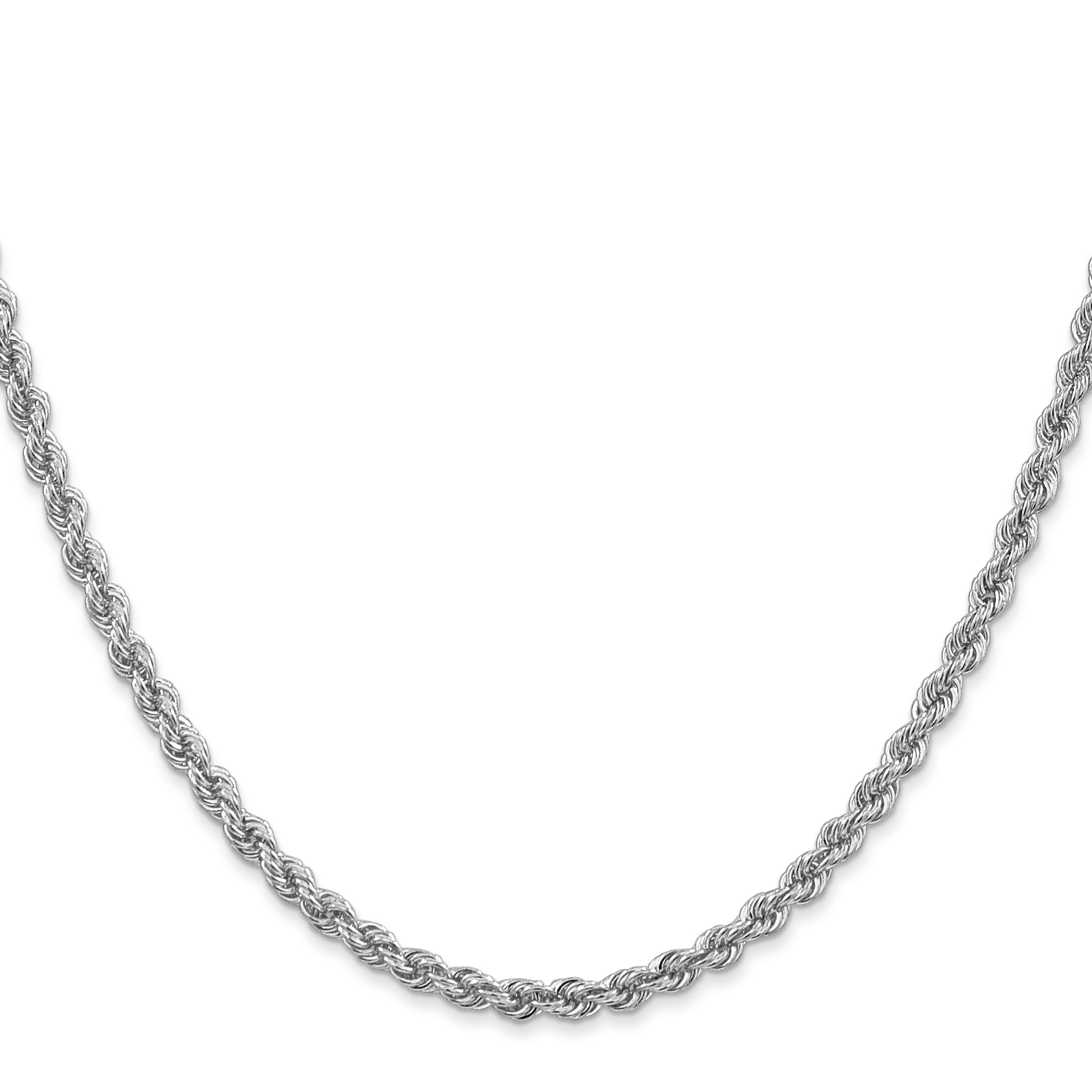 14k WG 3.25mm Regular Rope Chain