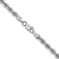 14k WG 3.25mm Regular Rope Chain