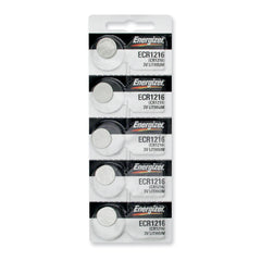 Pkg/(5) Type 1216 Energizer Lithium Batteries Tear Strip