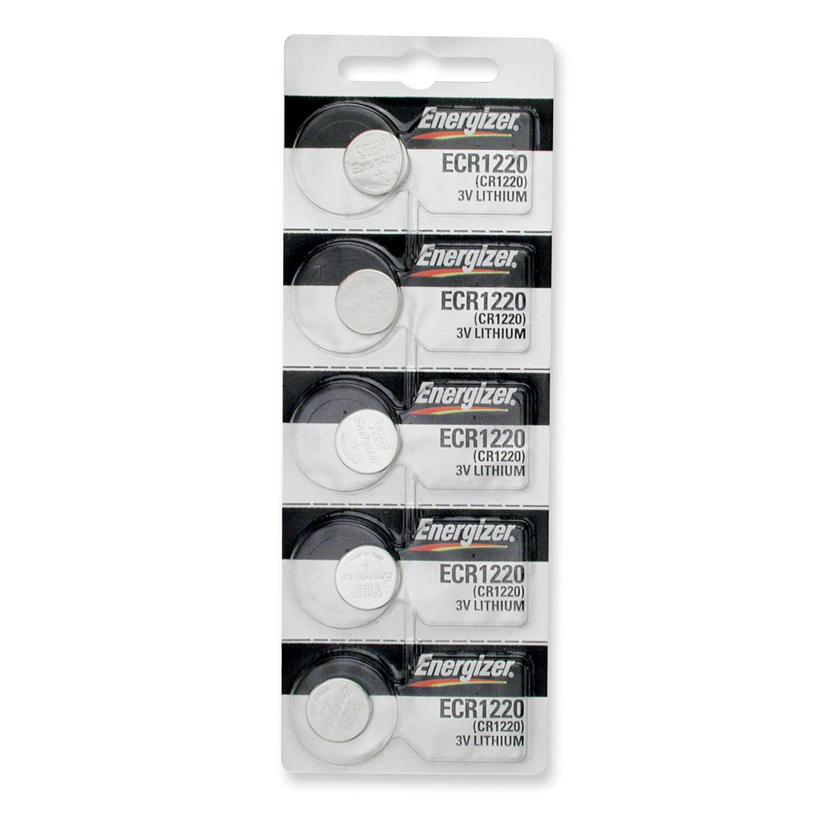 Pkg/(5) Type 1220 Energizer Lithium Batteries Tear Strip