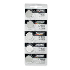 Pkg/(5) Type 1616 Energizer Lithium Batteries Tear Strip