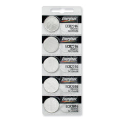 Pkg/(5) Type 2016 Energizer Lithium Batteries Tear Strip