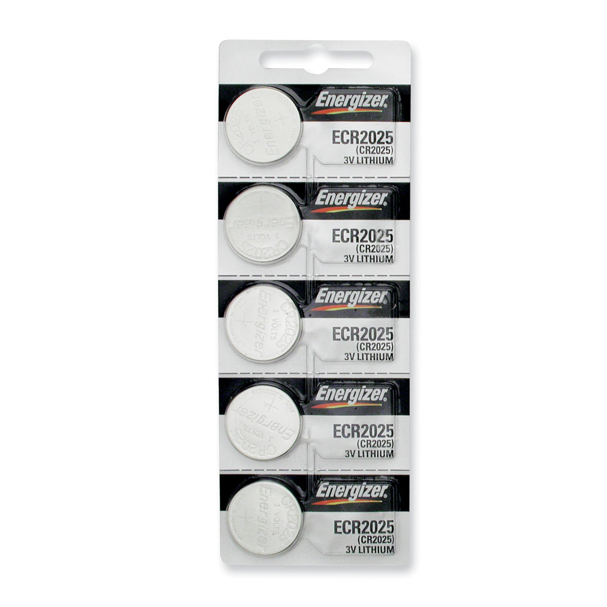 Pkg/(5) Type 2025 Energizer Lithium Batteries Tear Strip