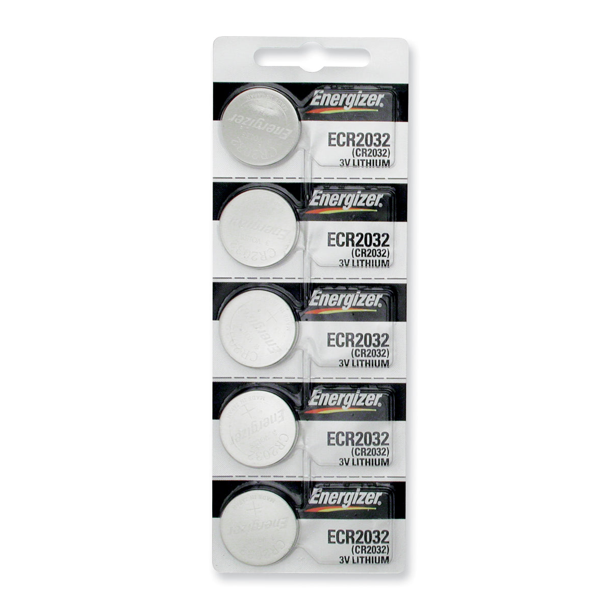 Pkg/(5) Type 2032 Energizer Lithium Batteries Tear Strip