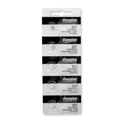 Pkg/(5) Type 337 Energizer Watch Batteries Tear Strip