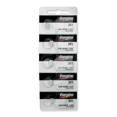 Pkg/(5) Type 341 Energizer Watch Batteries Tear Strip