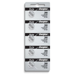 Pkg/(5) Type 344/350 Energizer Watch Batteries Tear Strip