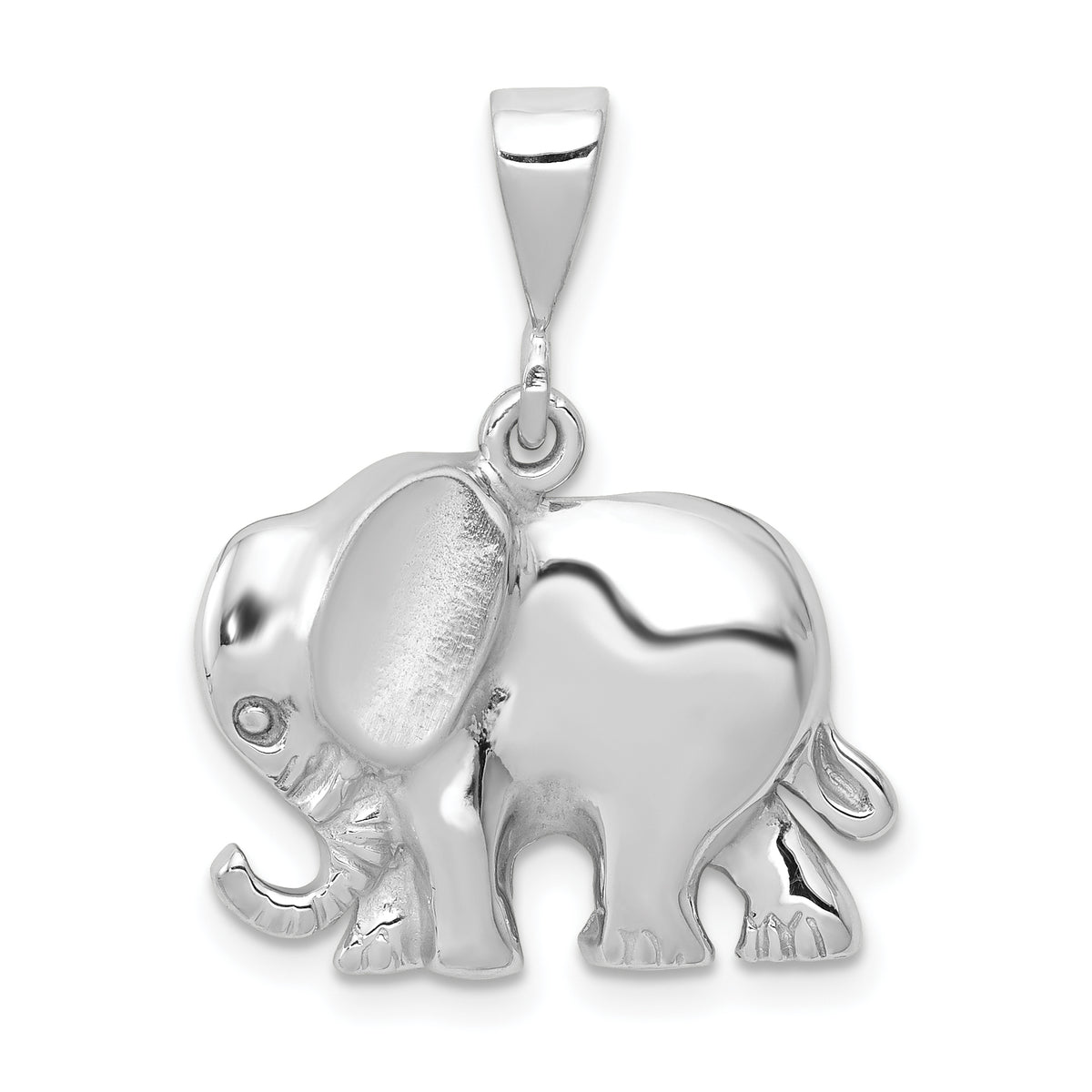 14k White Gold Elephant Charm