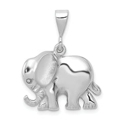 14k White Gold Elephant Charm