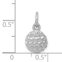 14K White Gold Golf Ball Charm