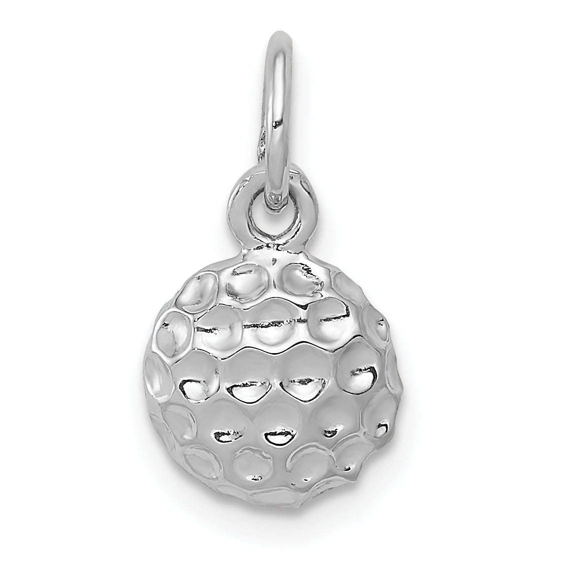 14k White Gold Golf Ball Charm