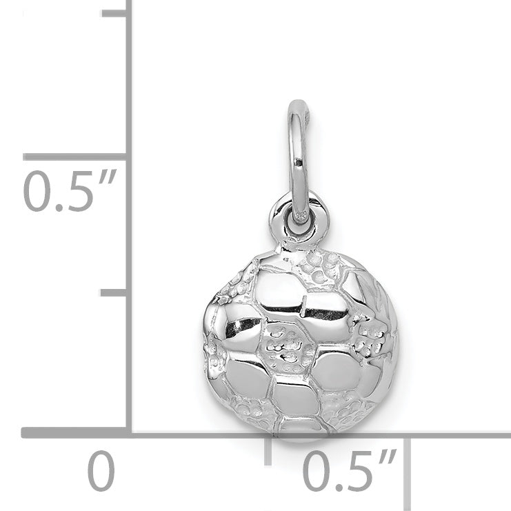 14K White Gold Soccer Ball Charm