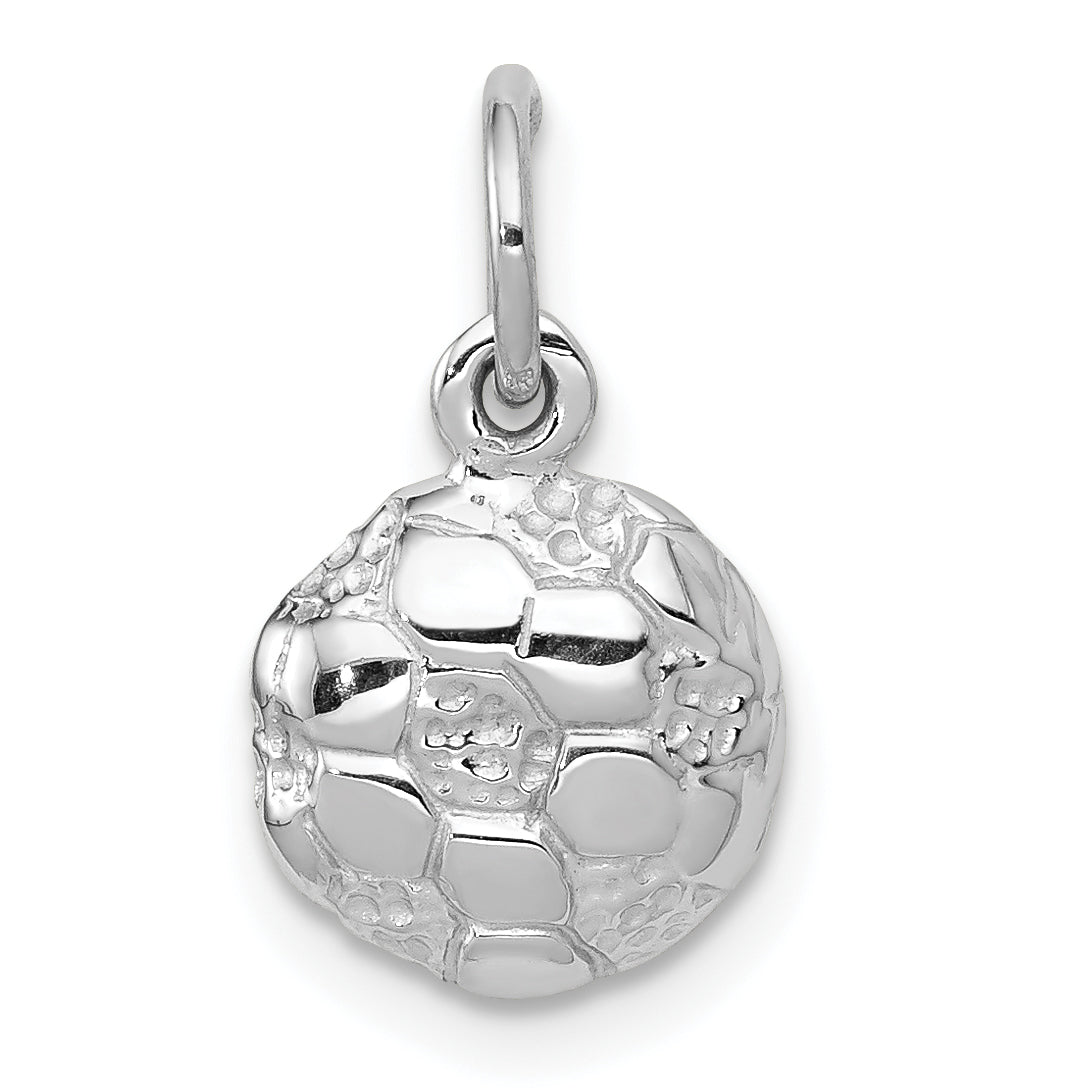 14k White Gold Soccer Ball Charm