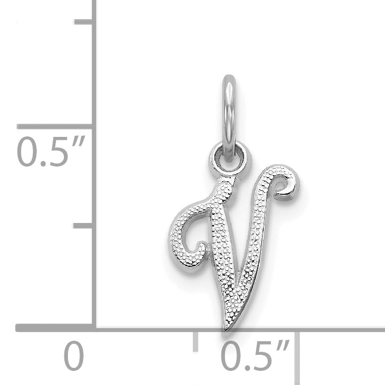 14Kw Casted Initial V Charm