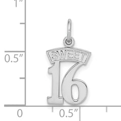 14K White Gold SWEET 16 Charm