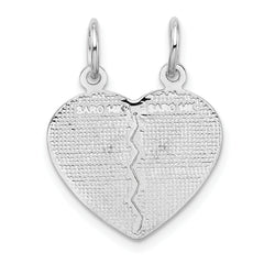 14K White Gold BEST FRIEND Break-apart Charm