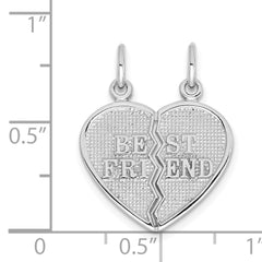 14K White Gold BEST FRIEND Break-apart Charm