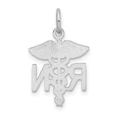 14K White Gold RN Registered Nurse Charm