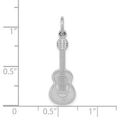 14K White Gold Guitar Charm