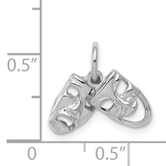 14K White Gold Comedy/Tragedy 2-Piece Charm