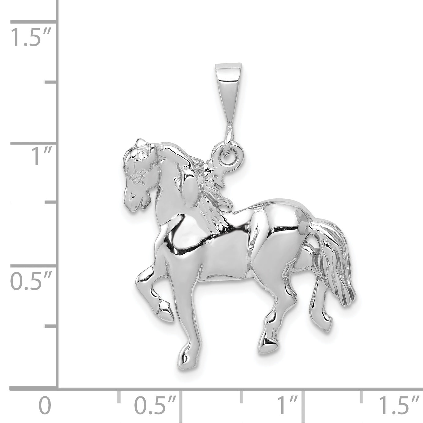 14K White Gold Horse Charm