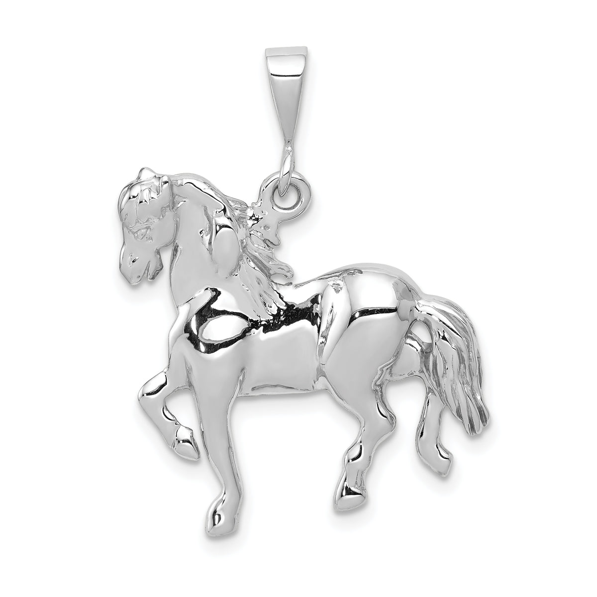 14k White Gold Horse Charm