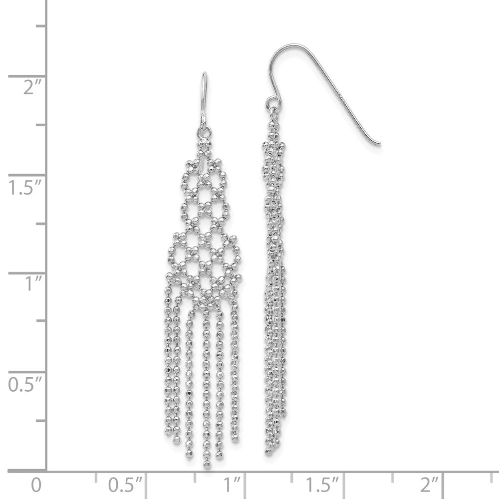 14K WG Beaded Earrings