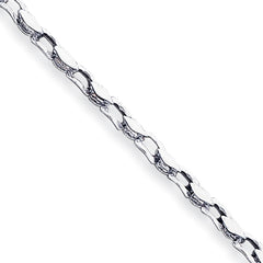 14K White Gold 4.50mm Hand-polished Fancy Link Bracelet