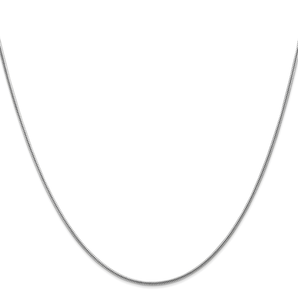 14K WG 1.6mm Round Snake Chain