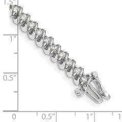 14k White Gold AA Diamond Tennis Bracelet