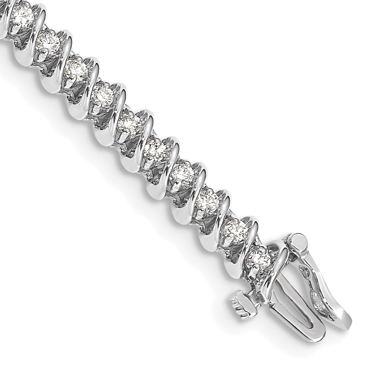 14k White Gold AA Diamond Tennis Bracelet