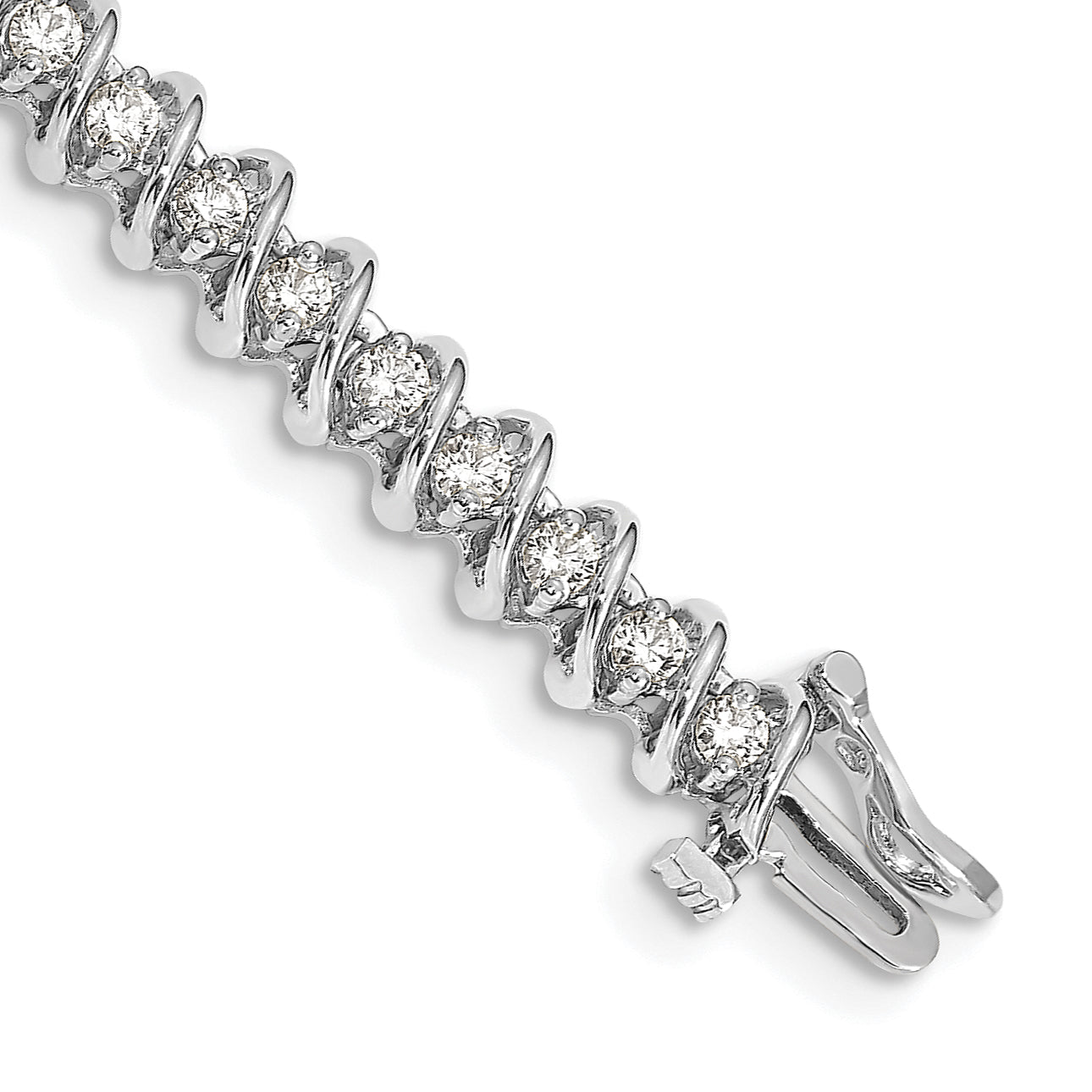 14k White Gold AA Diamond Tennis Bracelet