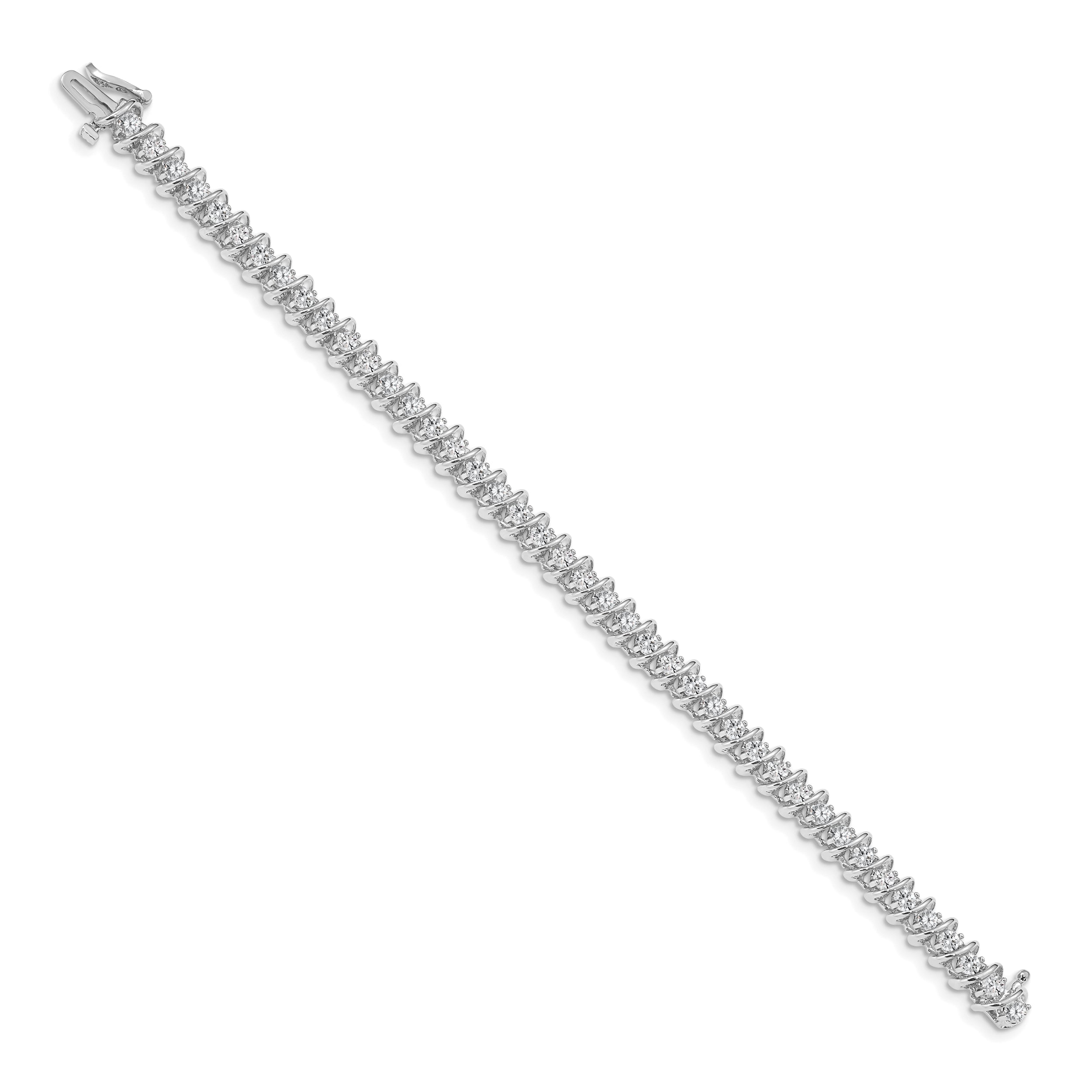 14k White Gold AA Diamond Tennis Bracelet