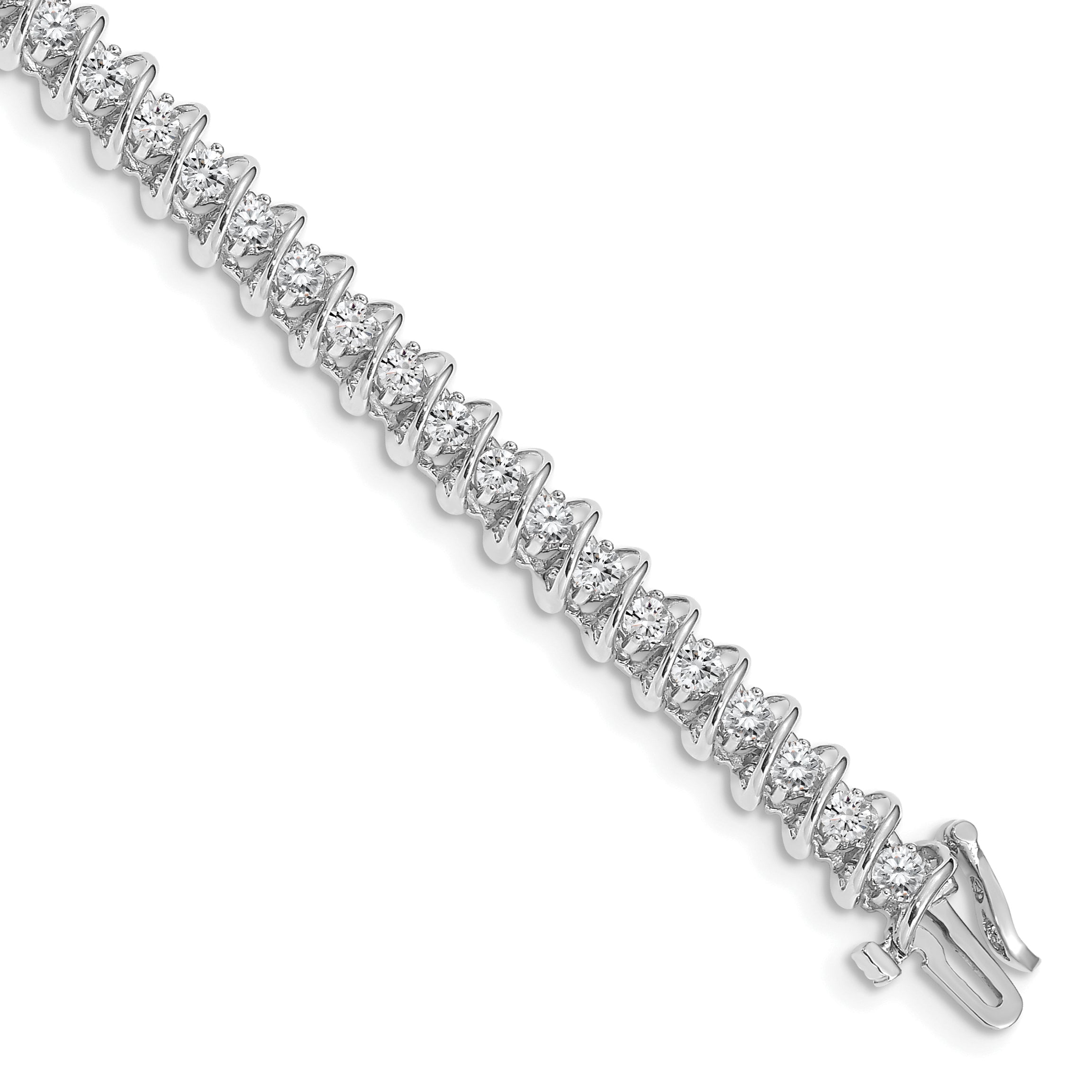 14k White Gold AA Diamond Tennis Bracelet