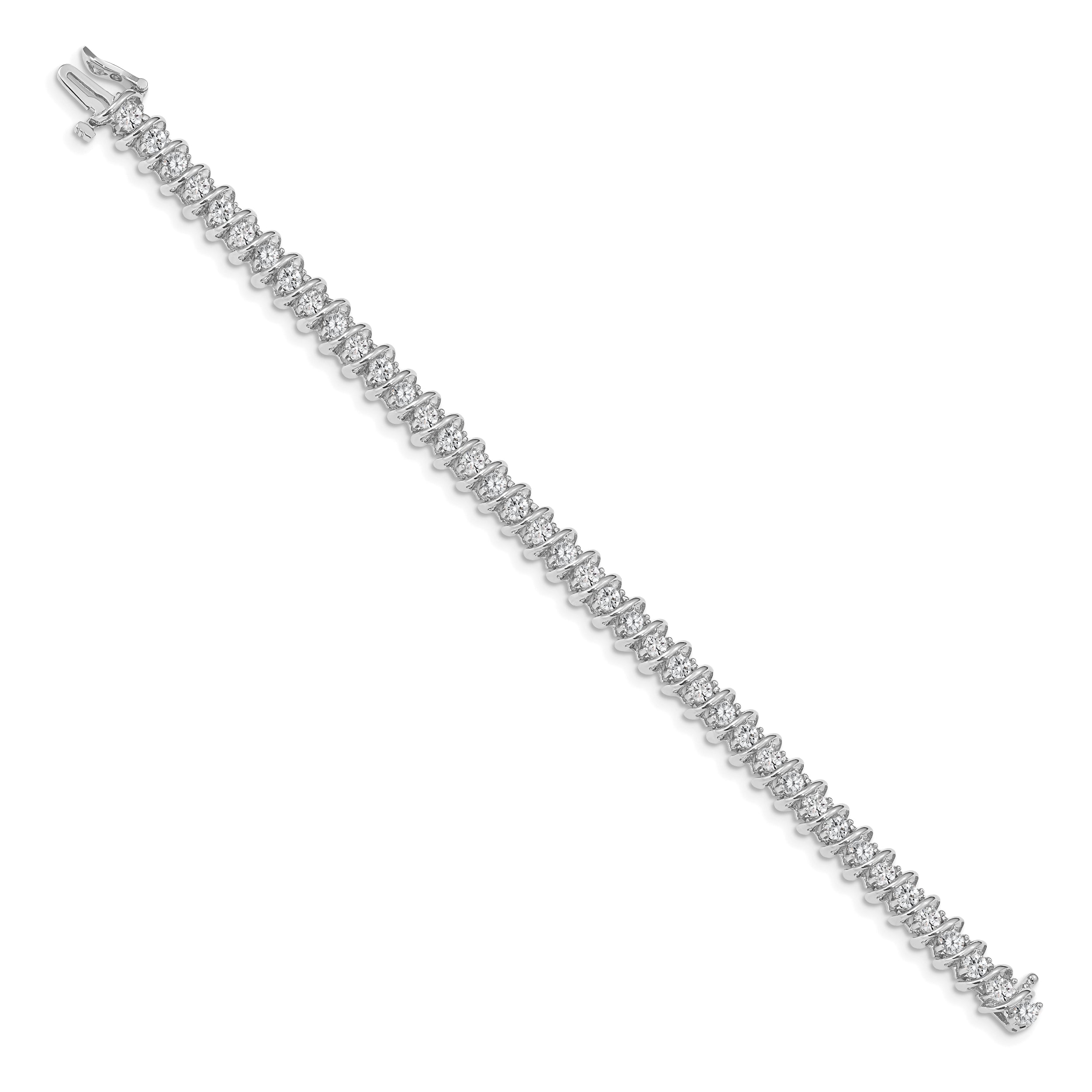 14k White Gold AA Diamond Tennis Bracelet