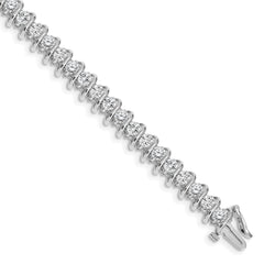 14k White Gold AA Diamond Tennis Bracelet