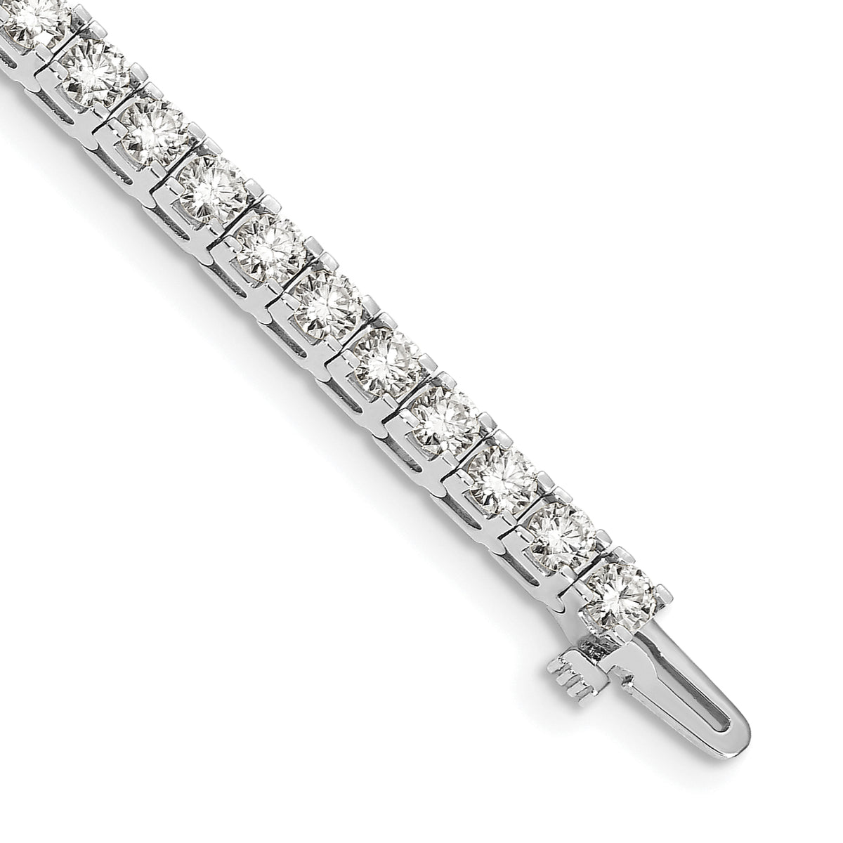 14k White Gold AA Diamond Tennis Bracelet