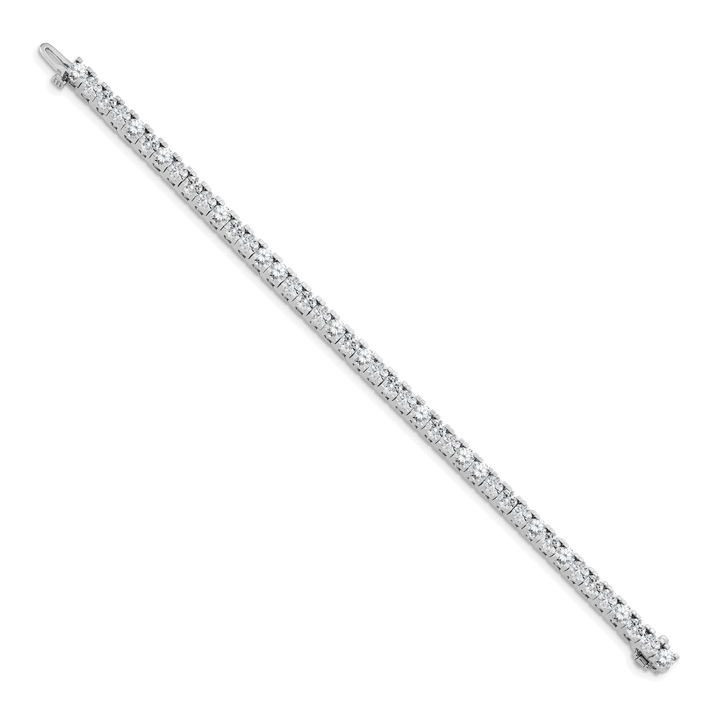 14k White Gold AA Diamond Tennis Bracelet